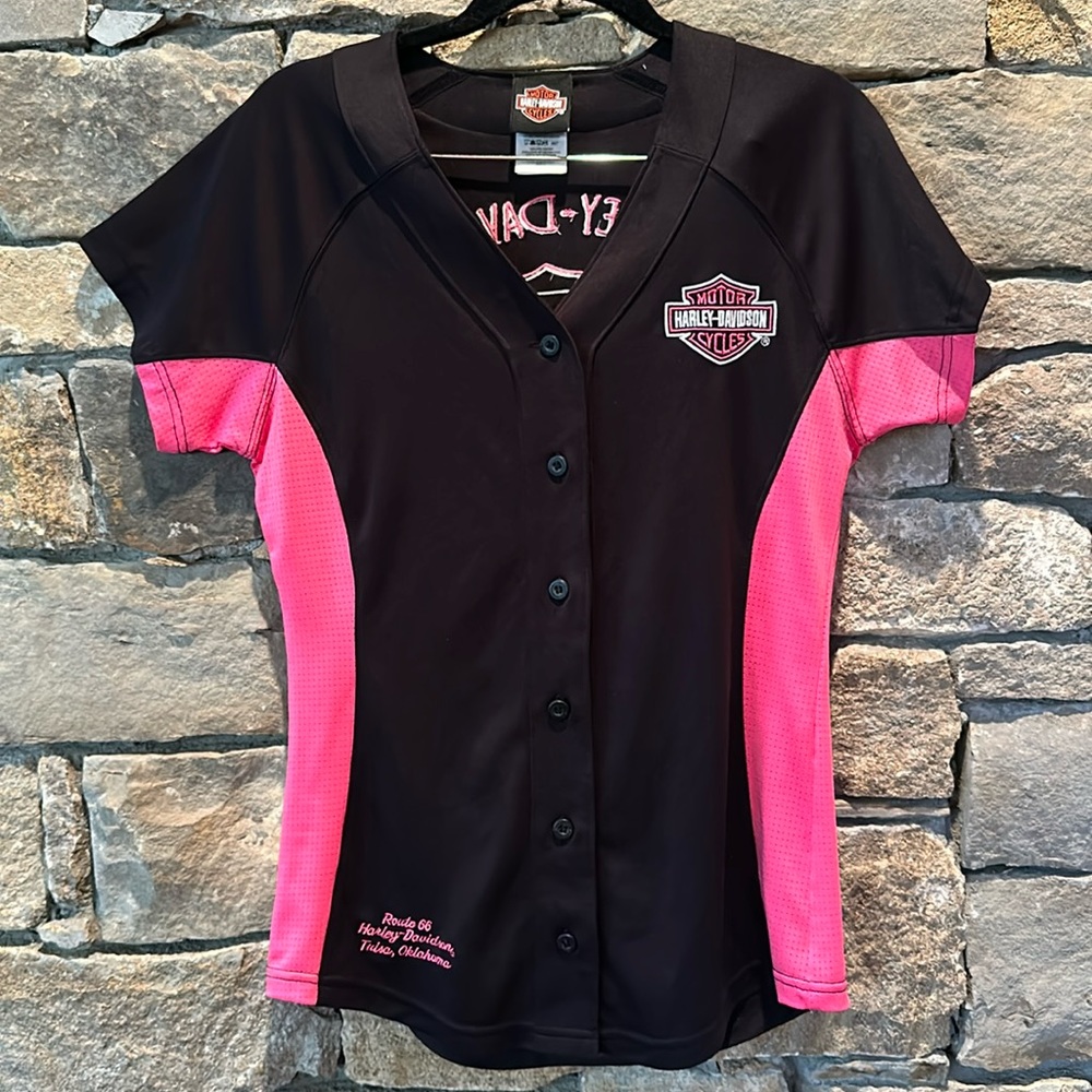 Women’s Harley-Davidson Embroidered Baseball Shrit